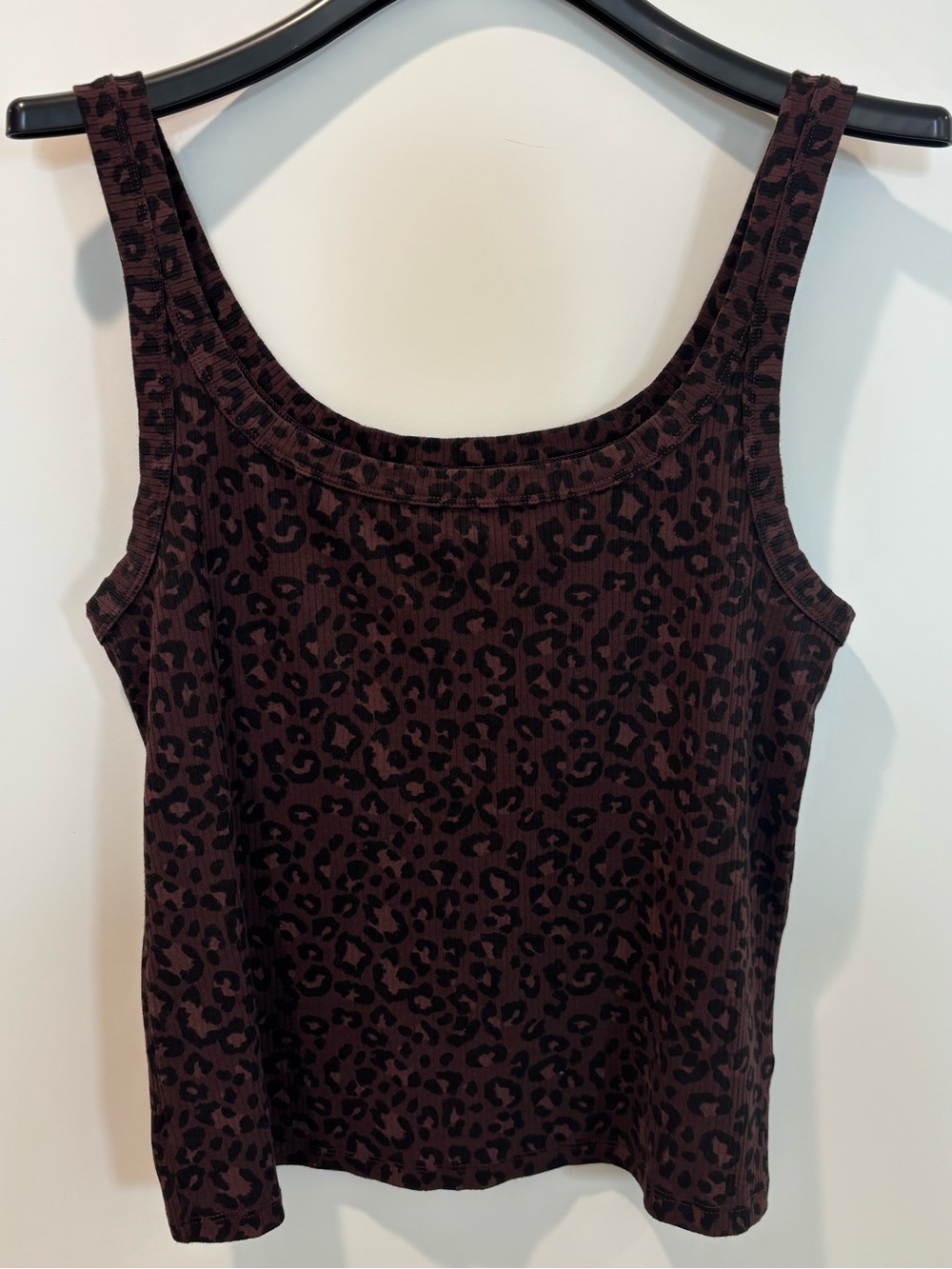American Eagle Leopard-Print Crop Tank Top XL